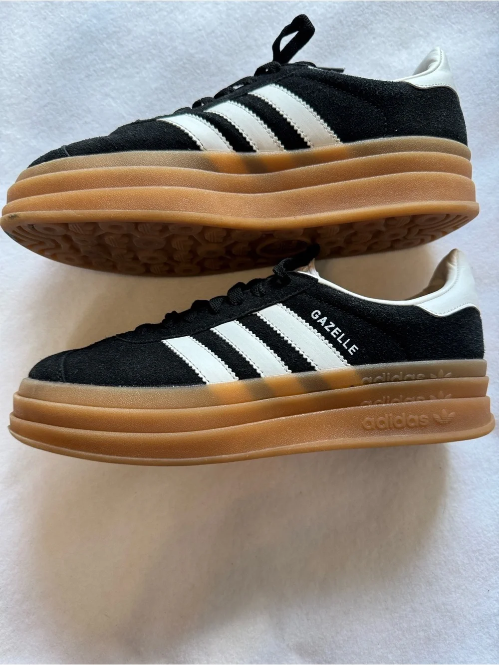 Adidas Gazelle Bold Platform Sneakers Men's 8 Women's 9.5 Black
